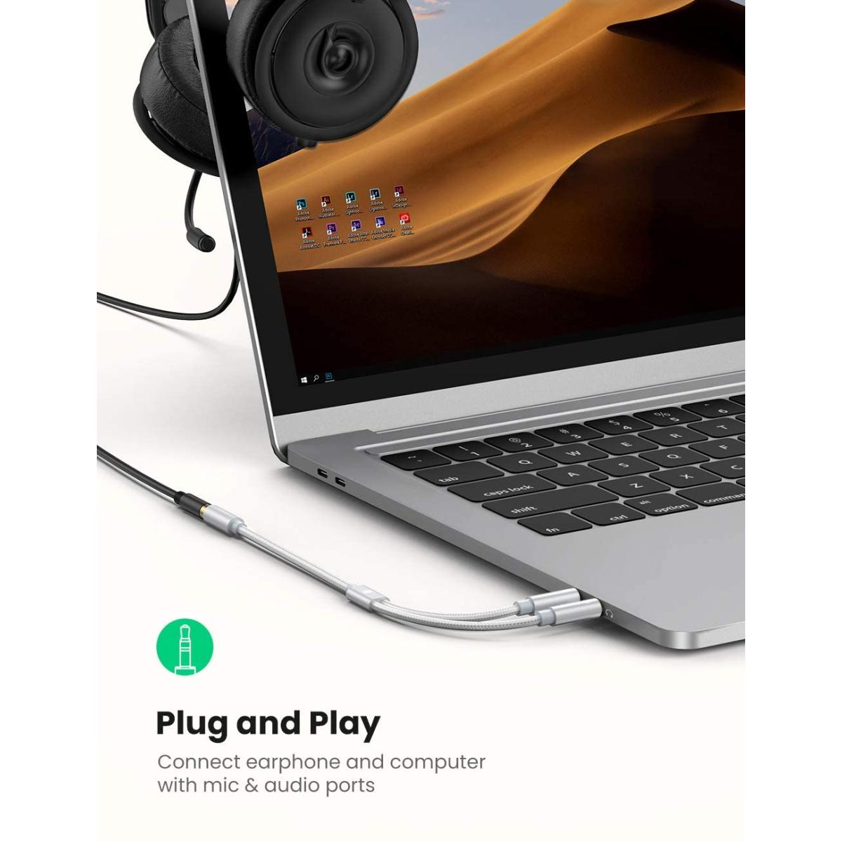 UGREEN AV140 3.5mm Headphone Audio Splitter Cable-Black UGREEN AV140 3.5mm Headphone Audio Splitter Cable-Black